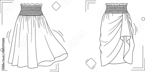 Denim texture and stitching details vector set with pockets seams zippers buttons and fabric elements for fashion design and clothing mockups