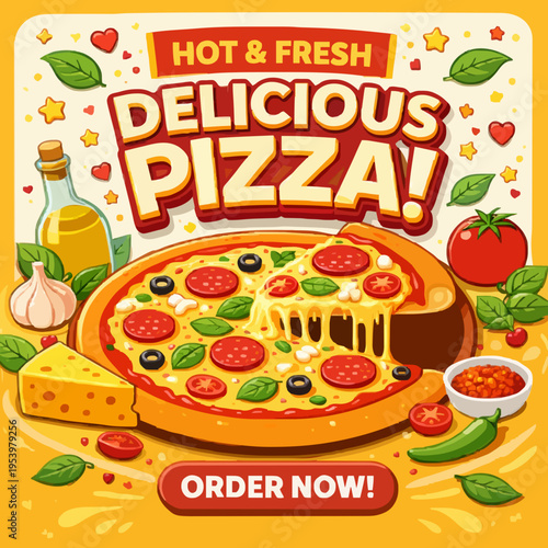 Fresh Pizza Meal Food