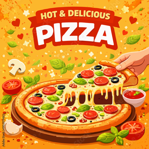 Fresh Pizza with Toppings