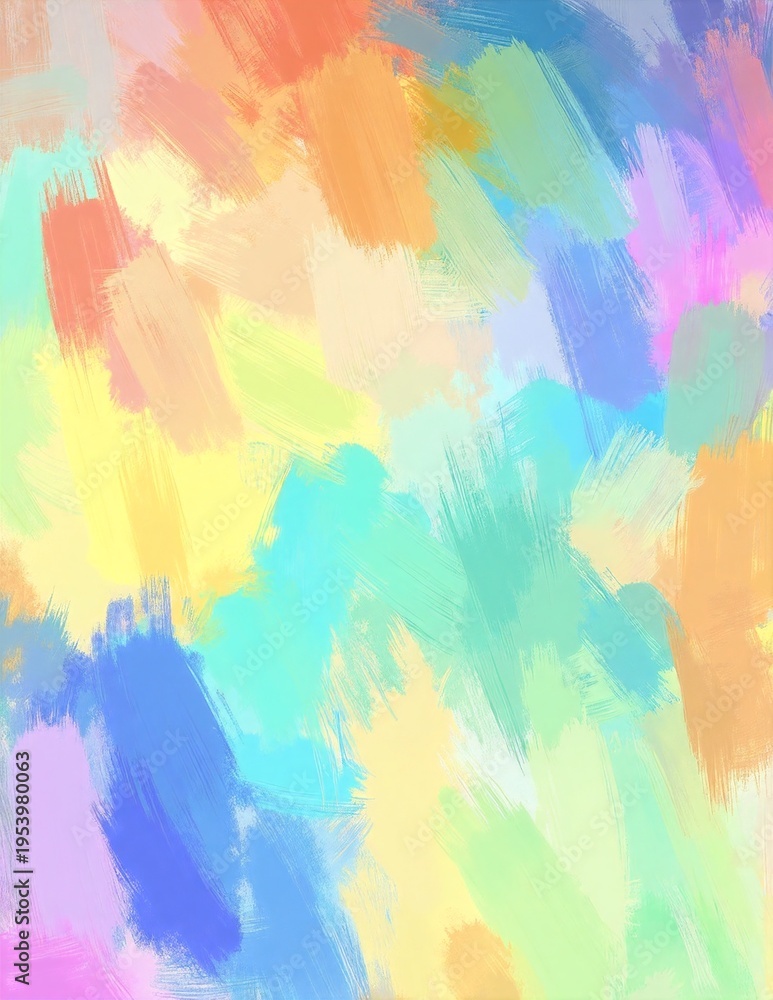 Obraz premium Vibrant abstract paint background with fluid brushstrokes, layered colors, and soft blending creating a dynamic, artistic texture
