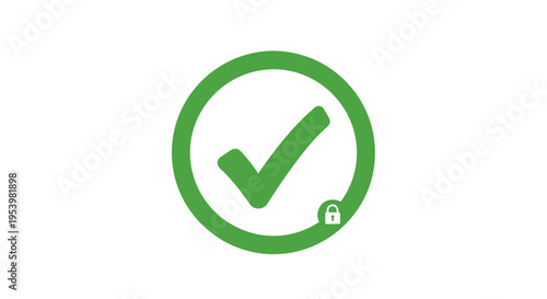 Green Check Mark Icon Symbol.