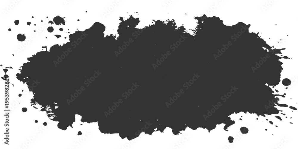 Fototapeta premium Abstract dark ink or paint blot, perfect for adding a touch of grunge to designs.