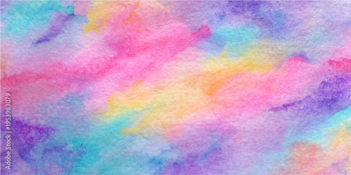 An Abstract watercolor painting featuring a mesmerizing blend of vibrant hues. Expressing a sense of fluid movement and evoking a feeling of tranquility.