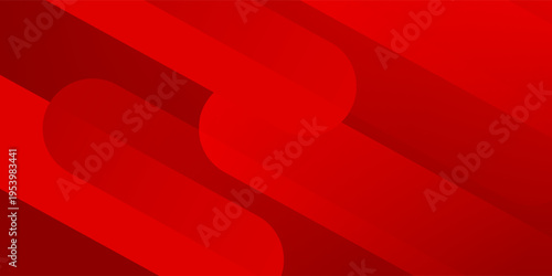 Abstract red diagonal geometric shape background with shiny lines. Modern rounded lines design elements. Suit for poster, banner