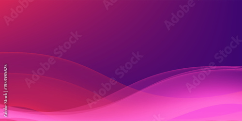 Abstract modern background with smooth flowing gradient waves in vibrant pink and purple tones eps10