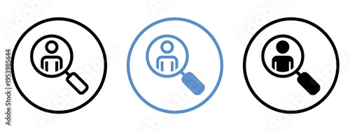 Hiring Icon Vector Showing Human Resources Recruitment Job Vacancy Search Hire and Find People Symbol Isolated on White Background