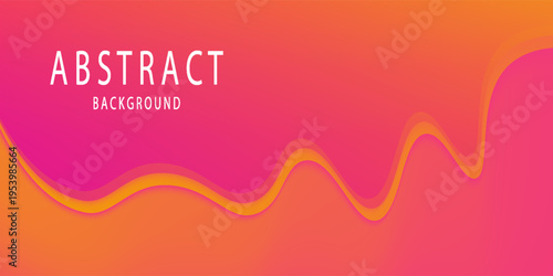 beautiful abstract wave digital marketing background with orange and purple color