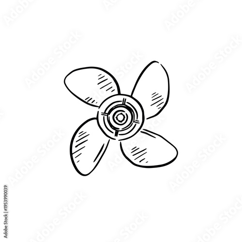 Propeller illustration. Could be used for boat theme or airplane theme.