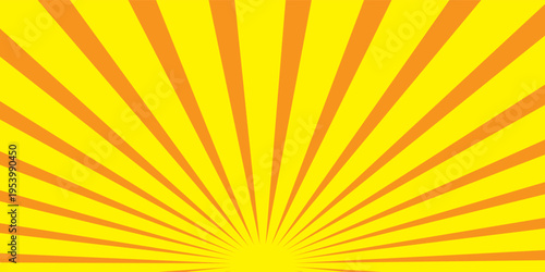 Abstract yellow sun rays vector background