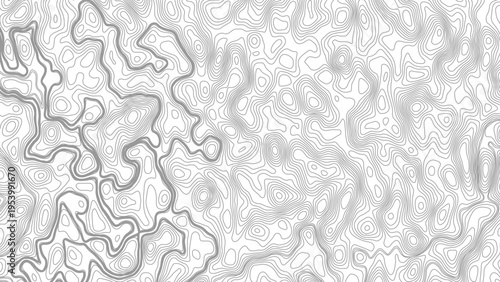 Abstract topographic map contour, white background and black wave lines pattern texture. geographic contour map grid backdrop paper texture. terrain path isolated on a background.	