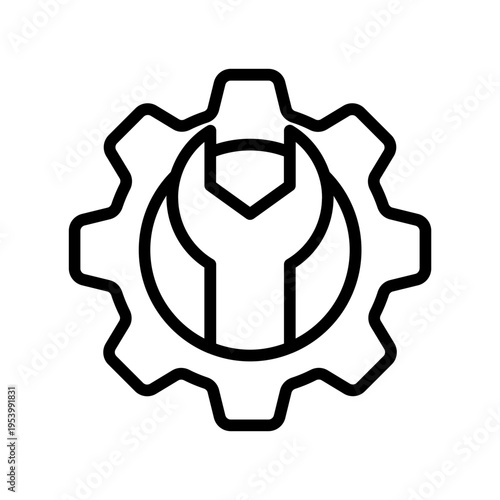 Gear and spanner icon