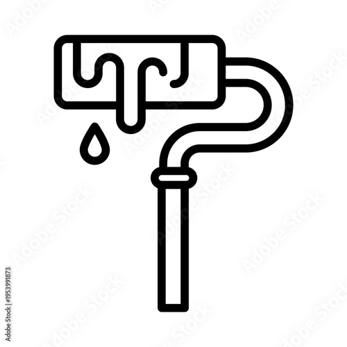 Paint brush roll  icon