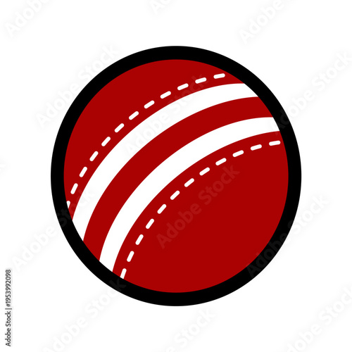 Cricket ball icon. Vector image