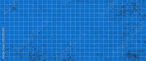 Drawing blueprint bg with circular compass, linear meter paper vector. Round grid and lined paper mesh, textured radar print. Architectural plan abstract gauge, mathematical degree blueprint template