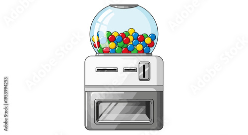 Colorful Gumball Machine Filled with Candies.