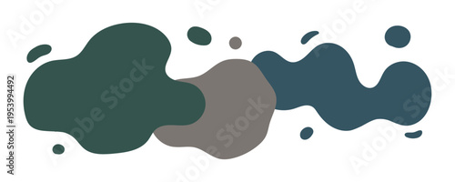 淀んだ色の抽象的な形のベクター素材（ニュアンスカラー・モダン背景・装飾）