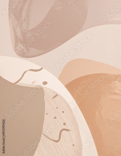 Abstract painting with vivid colors and overlapping geometric shapes, creating a dynamic, modern composition