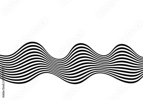 Minimalist vector background with black curved lines on a white backdrop. Eps 10