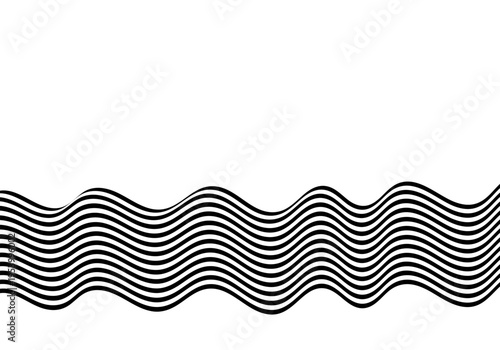 Stylish graphic element in the form of a wave for website and banner design. Eps 10