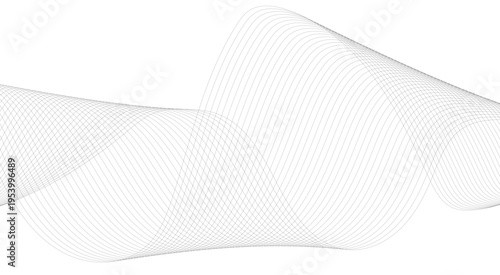 Thin wavy line abstract background. Wavy line horizontal divider outline minimalist background. Abstract black lines wave curve motion on white background.