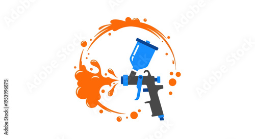 Spray gun for painting surfaces smooth.