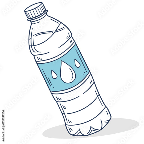 Plastic Water Bottle Illustration Vector

