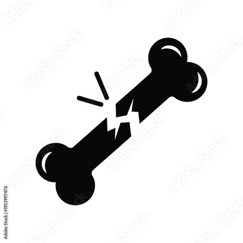 Broken Bone Icon Fracture Symbol Commercial