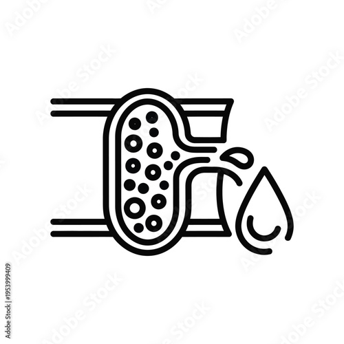 Blood Vessel Filtration Medical Science Icon