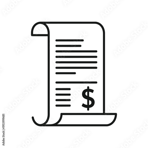 Receipt Dollar Financial Statement Business