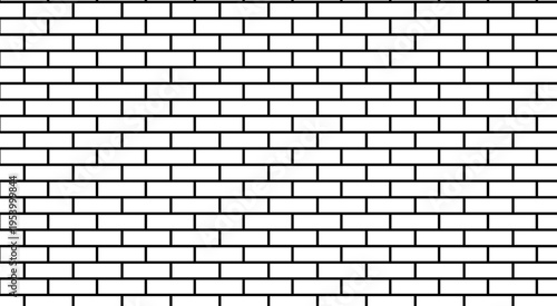 White and black brick wall background. 