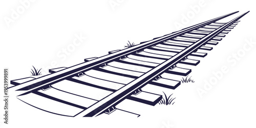 A detailed illustration of a railway track with multiple switches and crossings