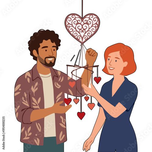 Heart Mobile Vector Element