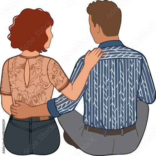 Blue Stripes Vector Element