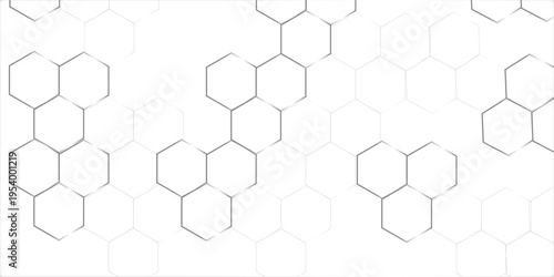 Seamless geometric honeycomb pattern featuring a 3D hexagonal grid structure and metallic texture for a modern technology business backdrop vector.