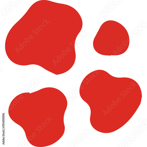 Red Blobs Vector Element