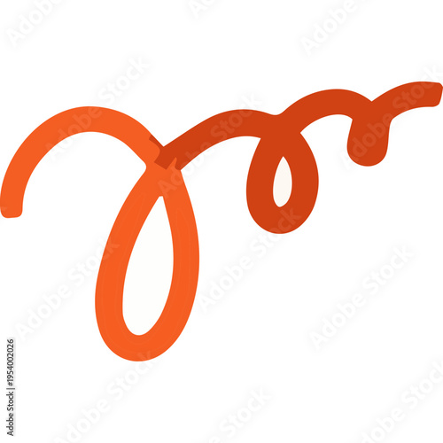Orange Spiral Vector Element