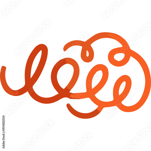 Orange Loops Vector Element