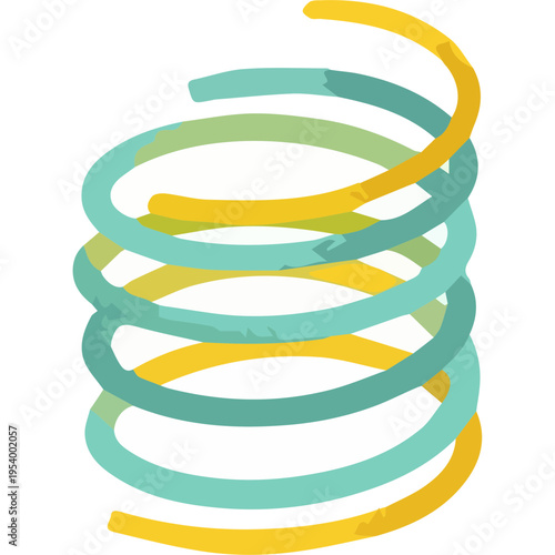 Multi Colored Spring Vector Element