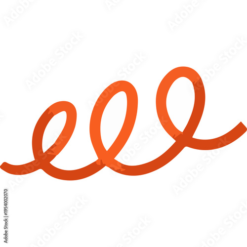 Orange Coil Vector Element