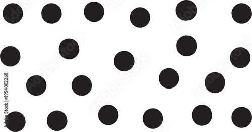 A pattern of black oval shapes on a white background