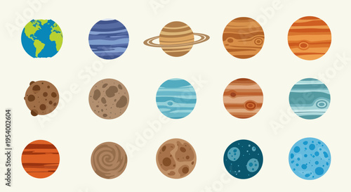 Planets in our solar system.