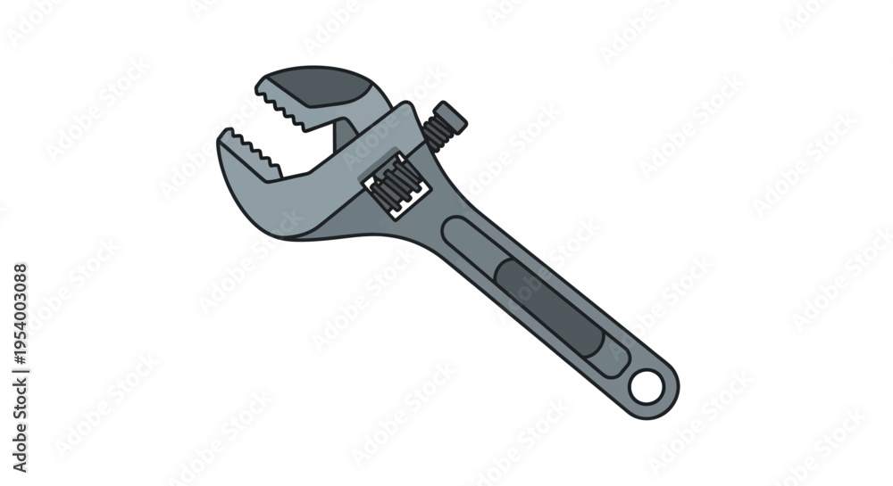 Obraz premium Adjustable Wrench Tool for Tightening Bolts.