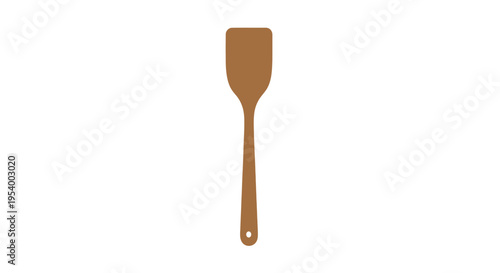 Brown kitchen rubber spatula tool.