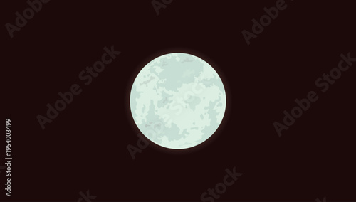 Full moon night sky minimal dark background celestial nature vector illustration design element for astronomy themes and peaceful nighttime scene use