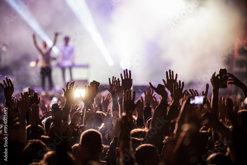 crowd at concert - summer music festival