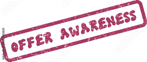 Distressed Offer Awareness stamp promoting special deals and important promotional information effectively
