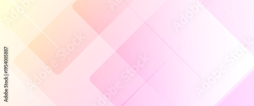 Abstract Soft Pink and Yellow Pastel Geometric Background with Overlapping Transparent Shapes and Diagonal Lines for Modern Minimalist Web Banner and Creative Presentation Backdrop