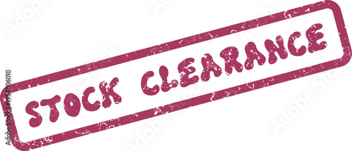 Stock Clearance rubber stamp emblem for sales and promotional retail events