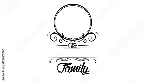 The family crest logo with a circular frame and elegant script