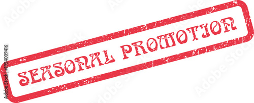 Prominent red grunge textured rubber stamp for exciting seasonal promotion deals